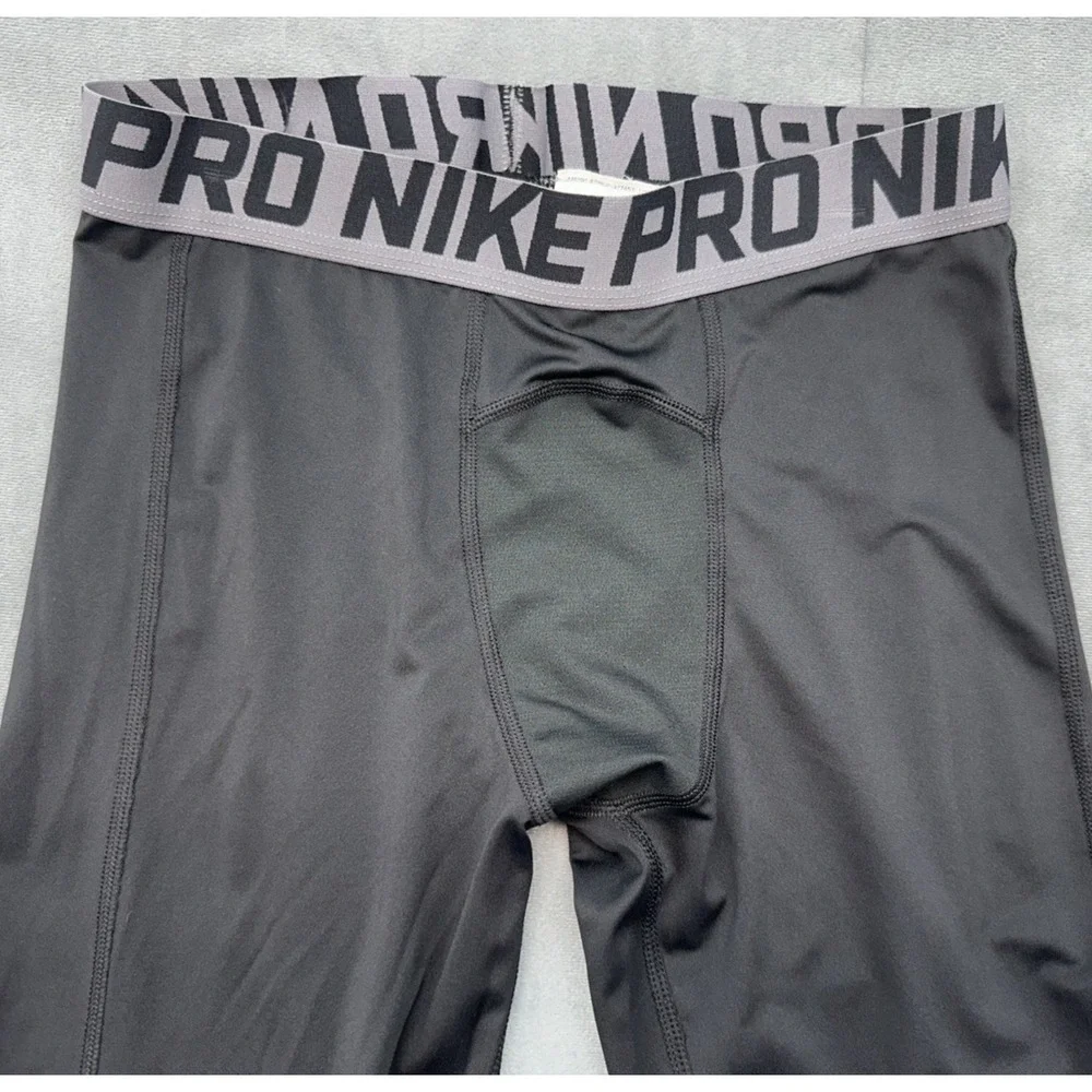 Nike Pro Combat Dri Fit Black Bottoms Boys XL Compression Workout BV3516 010